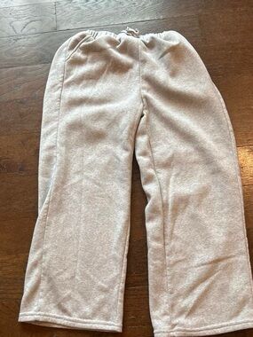 SHEIN Light Heather Gray Kids Sweatpants with Drawstring